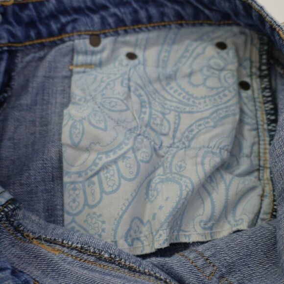 American Eagle Blue Factory Distressed Denim Jeans 4R 32/26 Mid Rise - Picture 11 of 13